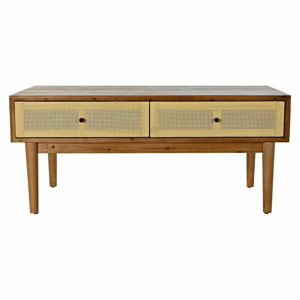image 1 of Centre Table DKD Home Decor Fir Rattan (106 x 55 x 46 cm) N/A