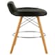 image 3 of Interiors by Premier Black Leather Effect Bar Stool, Comfortable Seating Faux Leather Bar Stool, Space-Saver Kitchen Stool
