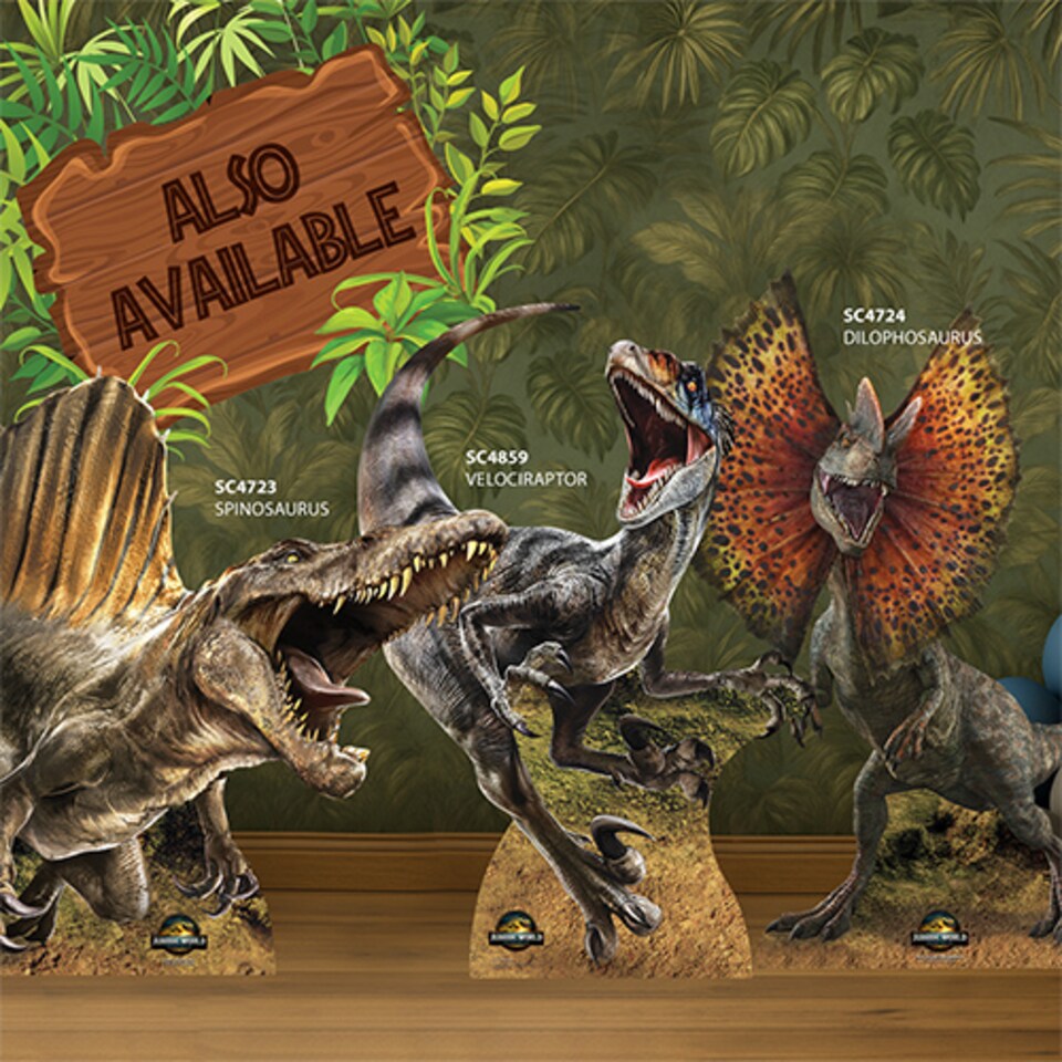 image 1 of Velociraptor Dinosaur Jurassic World Rebirth Lifesize Cardboard Cutout 144cm