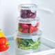 image 1 of OHS 3 Pack Plastic Food Storage Containers With Lids Lunchbox Set
