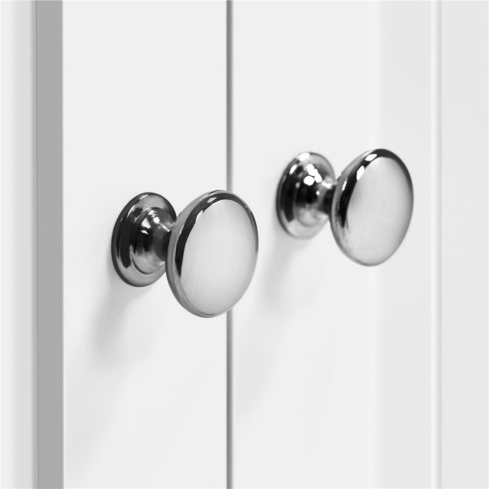 image 1 of Yaheetech 5-Tier Bathroom Floor Cabinet with Double Door White White