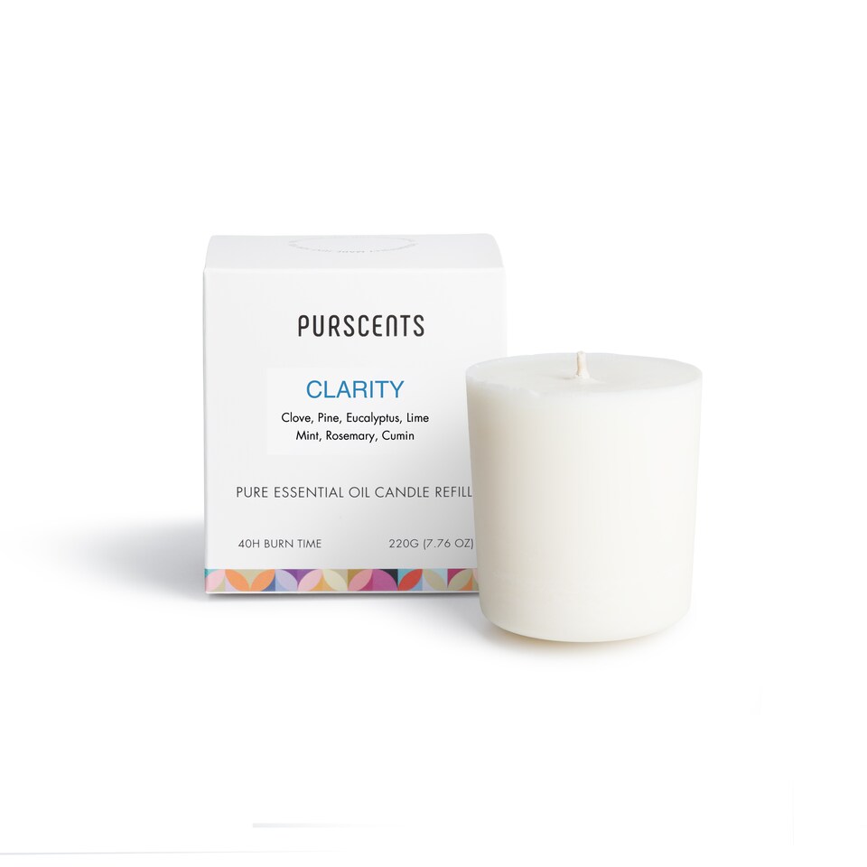 image 1 of Purscents Secret Garden Candle Refill Block - Sweet Orange, Bergamot, Anise, Cypress, Ylang Ylang  220g | Orange | 1