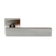 image 4 of 4x PAIR Square Cut Straight Bar Handle on Square Rose Concealed Fix Satin Steel