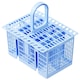 image 1 of SPARES2GO Cutlery Basket Cage for Sharp Dishwasher (Blue, 220 x 208 x 160mm)