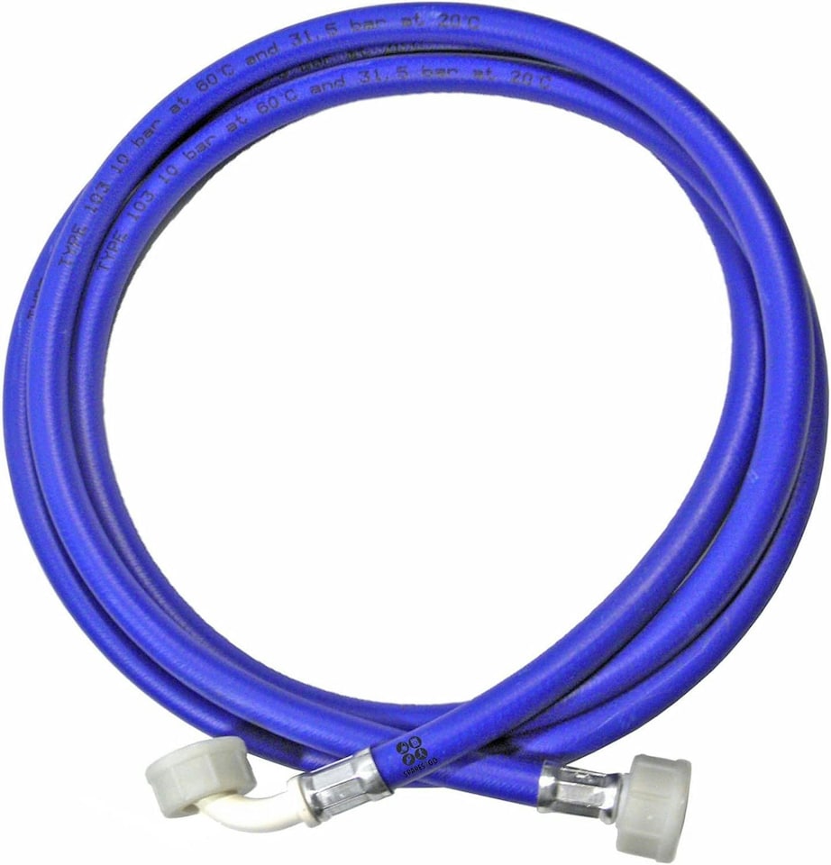 image 1 of SPARES2GO Universal Washing Machine / Dishwasher Fill Hose Cold Water Inlet Feed Pipe (2.5 Metre)