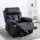 image 8 of Chester Dual Motor Rise Recliner Heat and Massage Bonded Leather Chair (Brown)