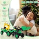 image 8 of COSTWAY 3 in 1 Kids Ride On Excavator Pedal car Bulldozer Green
