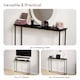 image 6 of Vida Designs Console Table With Metal Leg, Black | Black | Black