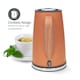 image 3 of Nedis 1.7L Soft Touch Jug Kettle with Wood Effect Handle, Overheat Protection, Removeable Filter, 2.2KW - Matte Orange