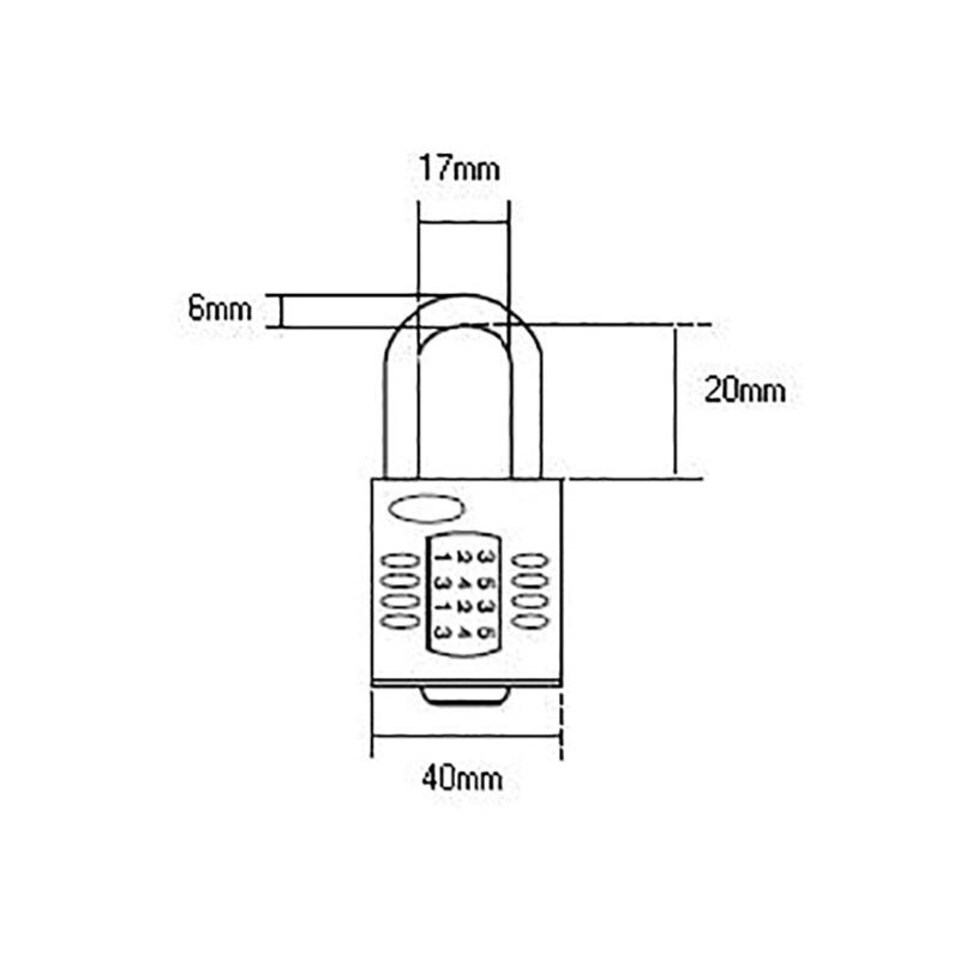image 1 of Squire Cp Combination Padlock - Multi Colour - 4-Wheel 40mm, Boxed