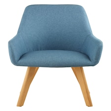 Interiors by Premier Blue Leisure Chair, Effortless Cleaning Lounge Chair, Space-Saving Armchair, Comfortable Lobby Chair
