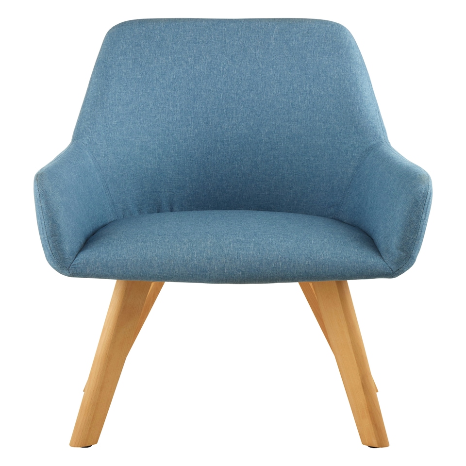 image 1 of Interiors by Premier Blue Leisure Chair, Effortless Cleaning Lounge Chair, Space-Saving Armchair, Comfortable Lobby Chair