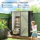 image 3 of Outsunny 5ft x 3ft Lean to Garden Shed, Metal Outdoor Storage Shed with Single Lockable Door, Tool Storage Shed for Garden, Patio, Black