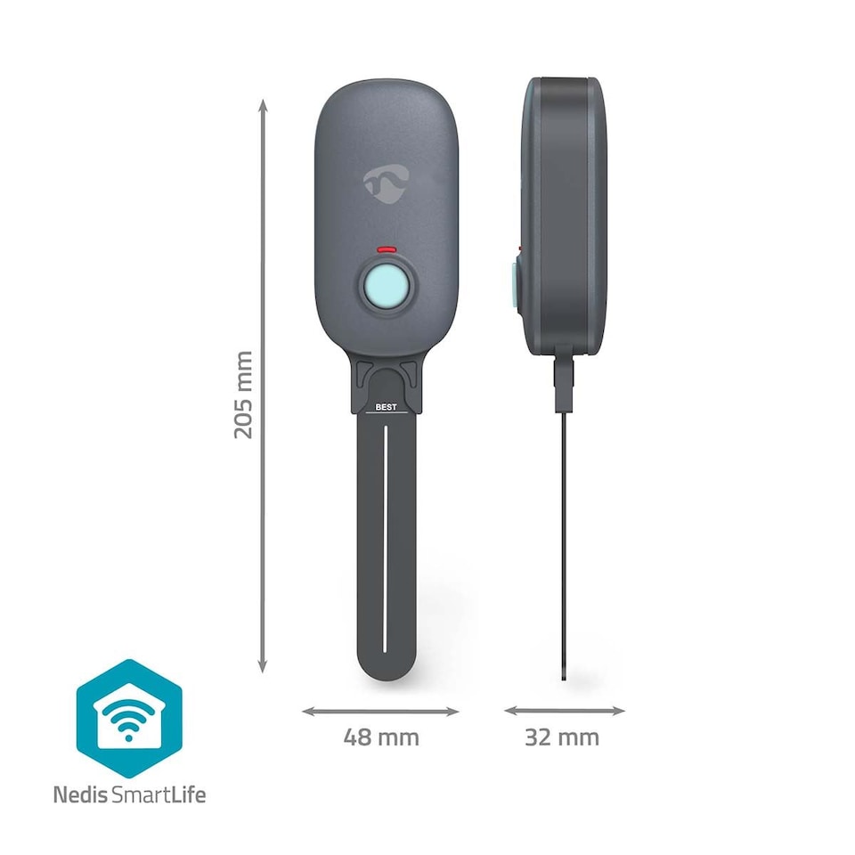 image 1 of Smartlife Soil Moisture Meter, Bluetooth Smart Sensor for Soil Moisture and Ambient Temperature Monitoring, Compatible with Smartlife App - Indoor/Outdoor Use - Grey