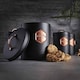image 3 of Cooks Professional 5 Piece Kitchen Storage Set - Tea, Coffee, Sugar, Bread & Biscuit Tins | Black | Black & Copper | 5