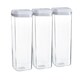 image 1 of Argon Tableware Flip Lock Plastic Food Storage Containers - 1.9 Litre - White - Pack of 6