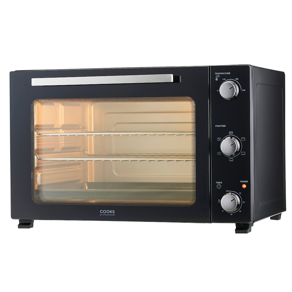 image 1 of Cooks Professional 60L Mini Oven - X-Large Electric Countertop Cooker with Adjustable Temperature & Timer