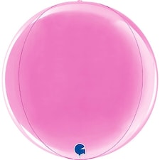 Hot Pink 4D Globe Foil Helium Balloon 29cm / 11 in