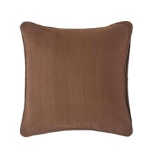 Homescapes Cotton Rajput Ribbed Chocolate Cushion Cover - 60 x 60 cm | Brown | Chocolate | 60 x 60 cm