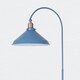 image 5 of First Choice Lighting Set of 2 Maxwell Mirage Blue Brushed Copper Floor Reading Lamps Blue | Copper
