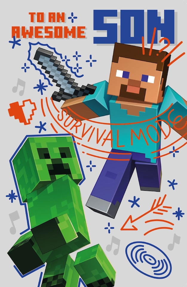 image 1 of Minecraft Son Birthday Card