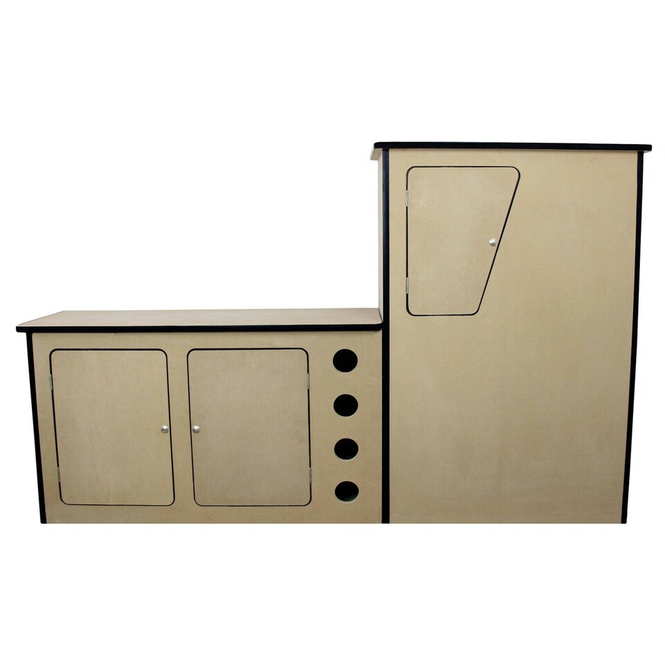 image 1 of MDF Camper Van Kitchen Unit Brown