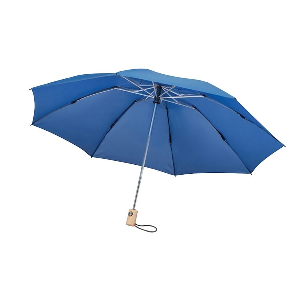 image 1 of MidOcean Leeds Bamboo 190T Folding Umbrella - Royal Blue - One Size | Blue