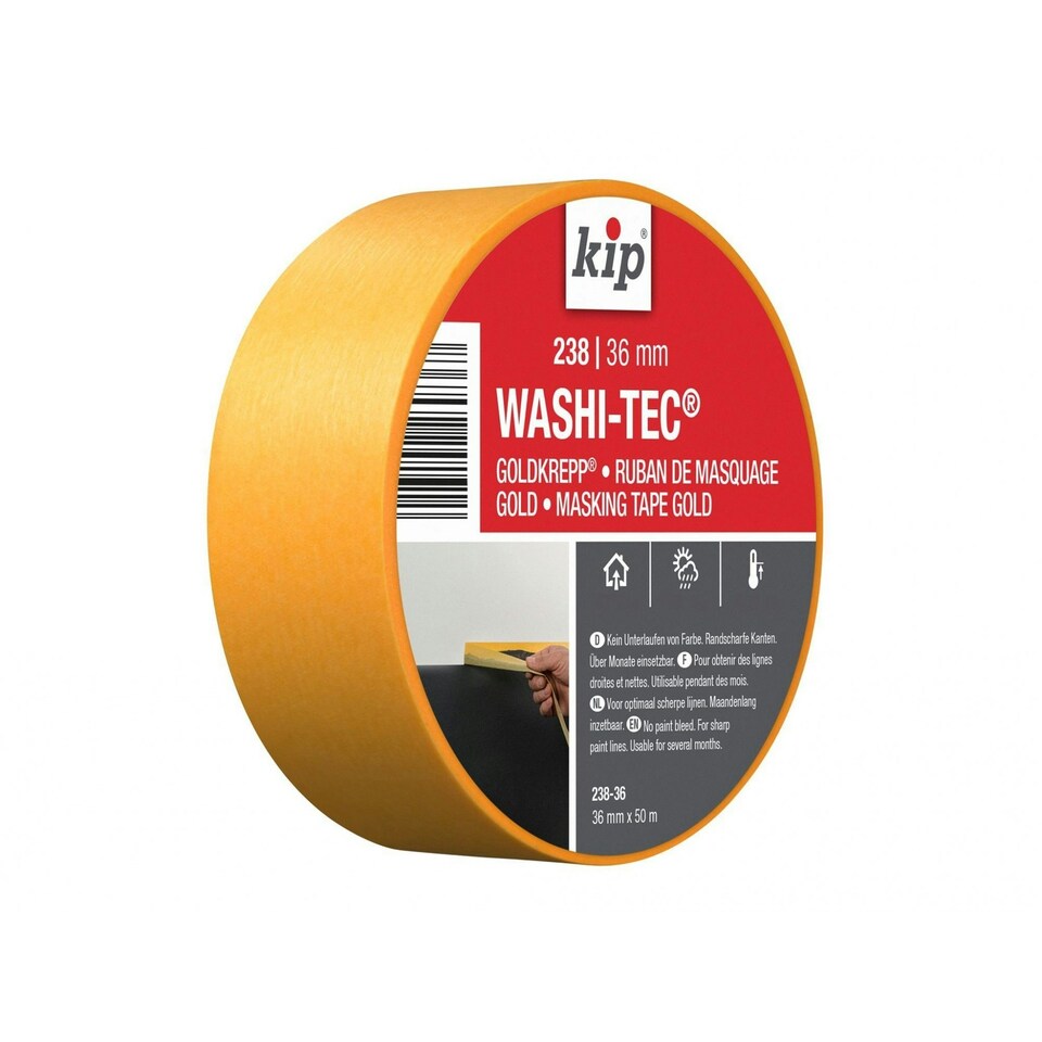 image 1 of Kip 238 Premium Washi-tec Masking Tape - Multi Colour - 36mm x 50m