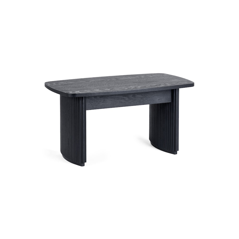 image 1 of Louis Fluted Compact Coffee Table - Black