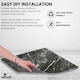 image 8 of NOVECRAFTO Self Adhesive Vinyl Floor Tiles - 6 Black Marble Peel & Stick Sheets 18"x18" (45.72x45.72cm) - Waterproof Square Vinyl Flooring for Kitchen Black | 4.18 sqm