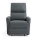 image 2 of Madrid Manual Recliner Air Leather Chair Grey