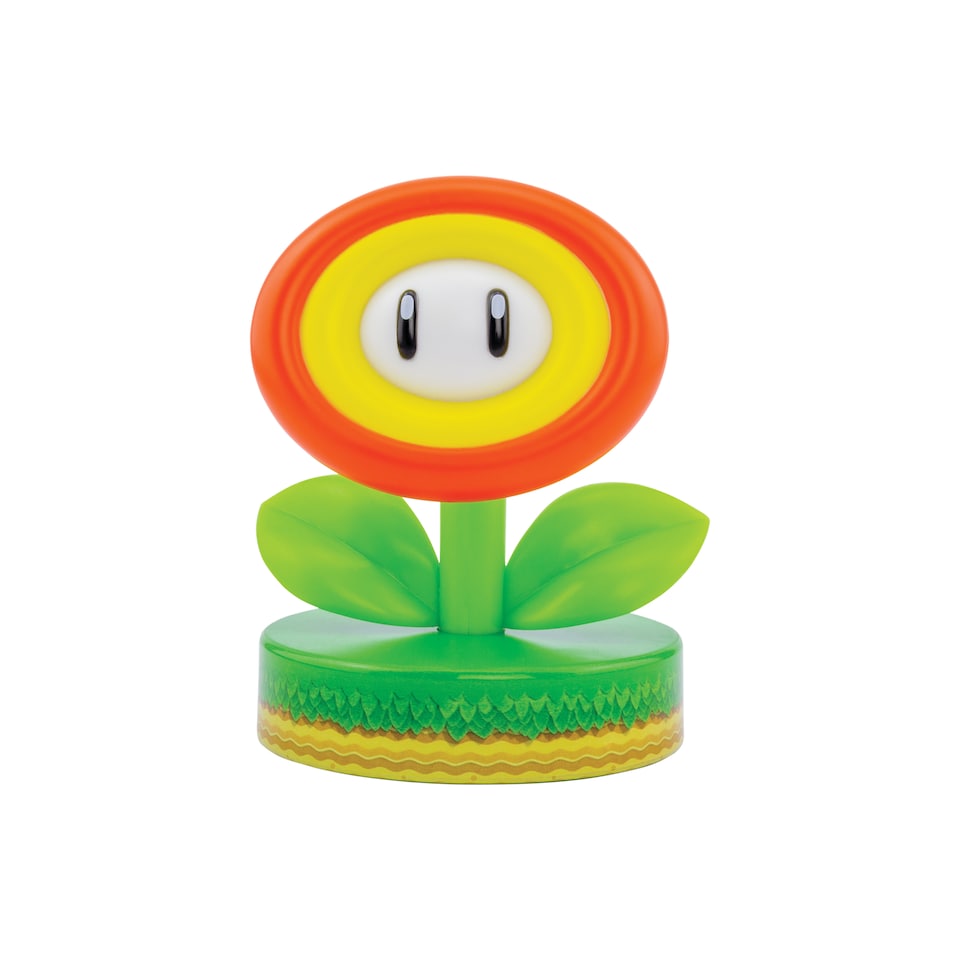 image 1 of Super Mario Icons Fire Flower Light, 10cm LED Character Light, Battery Powered, Official Nintendo Merchandise, Paladone