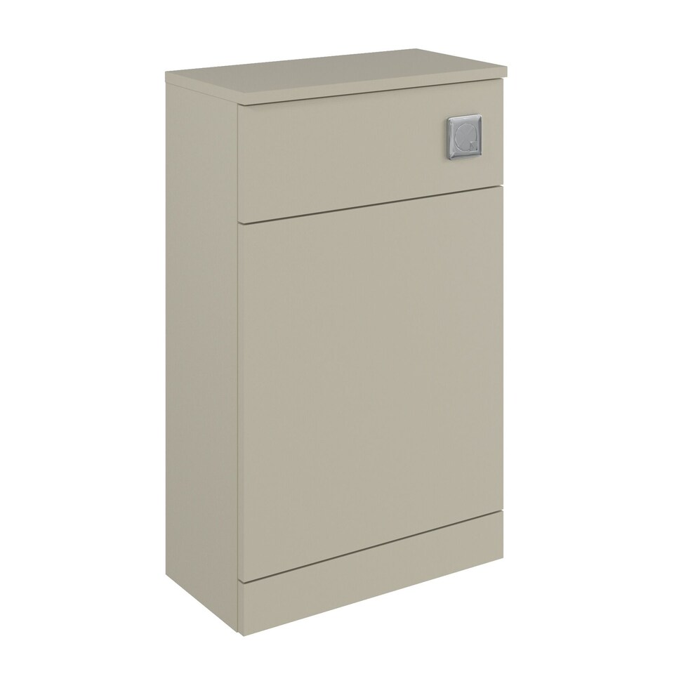 image 1 of Balterley Contemporary Square Floor Standing WC Unit Durable MFC Smooth | Grey | Pebble Grey | 830 x 502 x 260mm