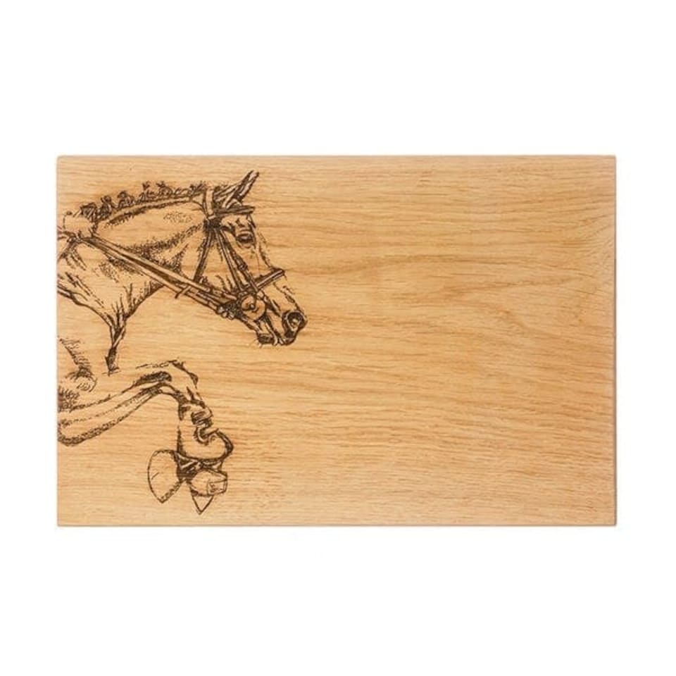 image 1 of The Just Slate Company Horse 30cm Oak Serving Board
