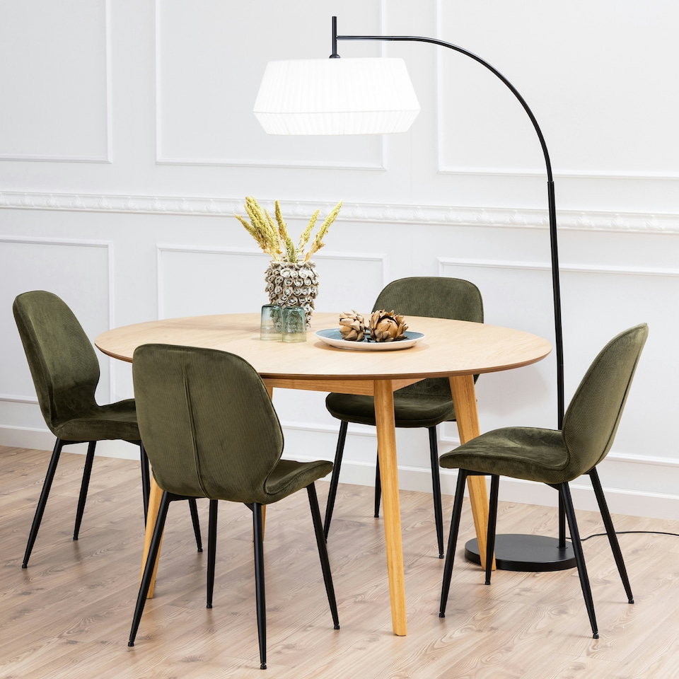 image 1 of Roxby Round Dining Table in Oak 140x76cm