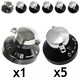 image 5 of SPARES2GO Control Knob for Belling  444445523, 444445724  New World 444441153 Gas Oven Cooker (Pack of 6 Knobs) Black | Silver
