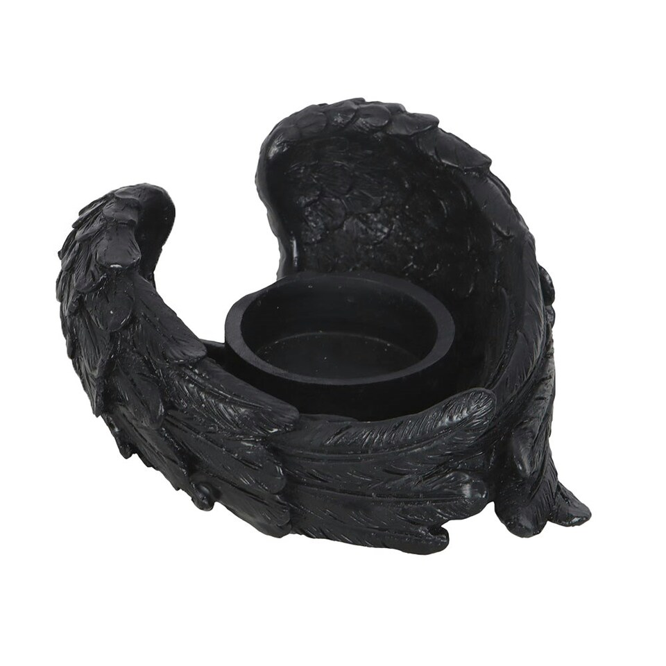 image 1 of Something Different Raven Wings Tea Light Holder - Black - One Size