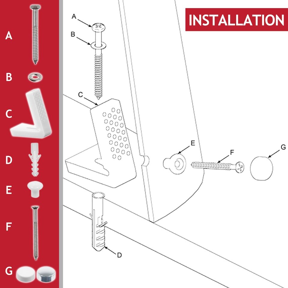 image 1 of SPARES2GO Toilet Pan Fixing Kit Angled Floor WC Bidet Basin Bathroom Bracket Set (White and Chrome Silver Cap Covers)