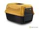 image 2 of Dog Cat Puppy Pet Carrier Portable Box Transporter Cage with Handle | Black | Mustard