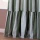 image 3 of Wylder Birdie Stripe Fully Lined Ruffle Pencil Pleat Curtain Pair Baygreen/Mist (W) 117cm x (D) 137cm | Green | Baygreen/Mist | 1