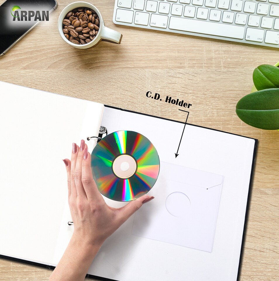 image 1 of Large Self Adhesive Ring Binder Photo Album – 40 Sheets / 80 Sides – Traditional Sticky Page Memory Scrapbook Album