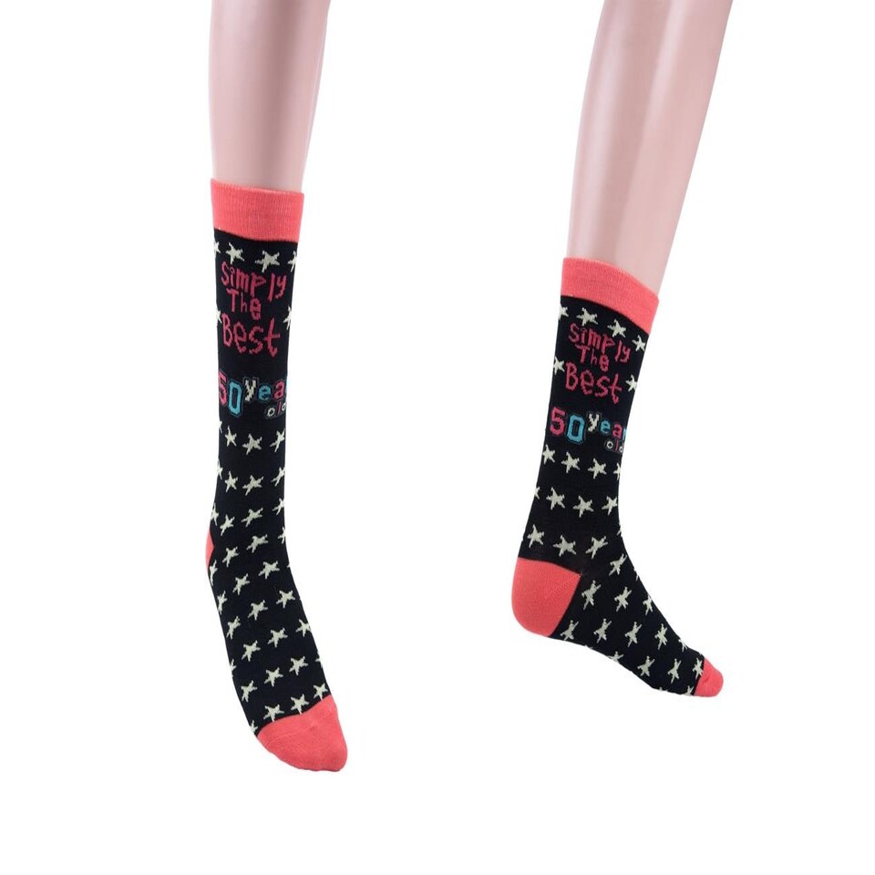 image 1 of Simply The Best 50 Year Old Socks Multi