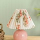 image 3 of ValueLights Pink Floral Touch Button Rechargeable Table Lamp