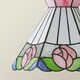 image 4 of ValueLights Evelyn Tiffany Rose Glass Ceiling Pendant Lamp Shade Multi