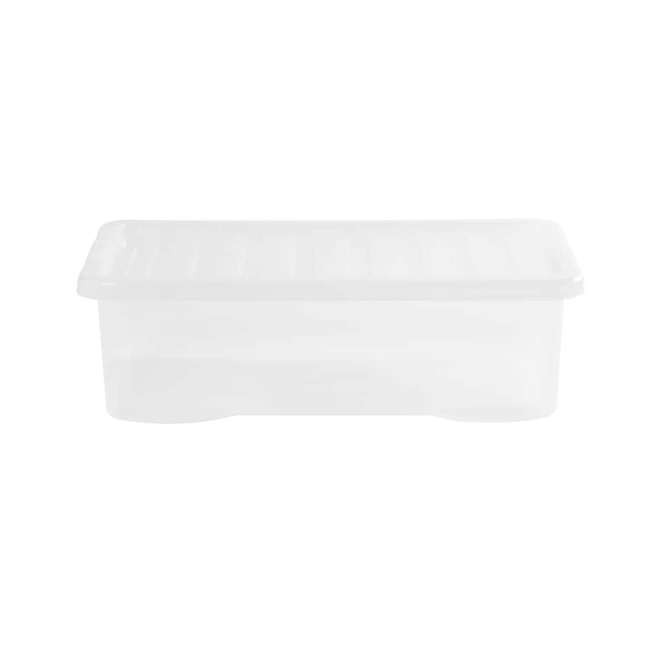 image 1 of Wham Crystal 5 x 32L Stackable Plastic Storage Boxes with Lids Clear
