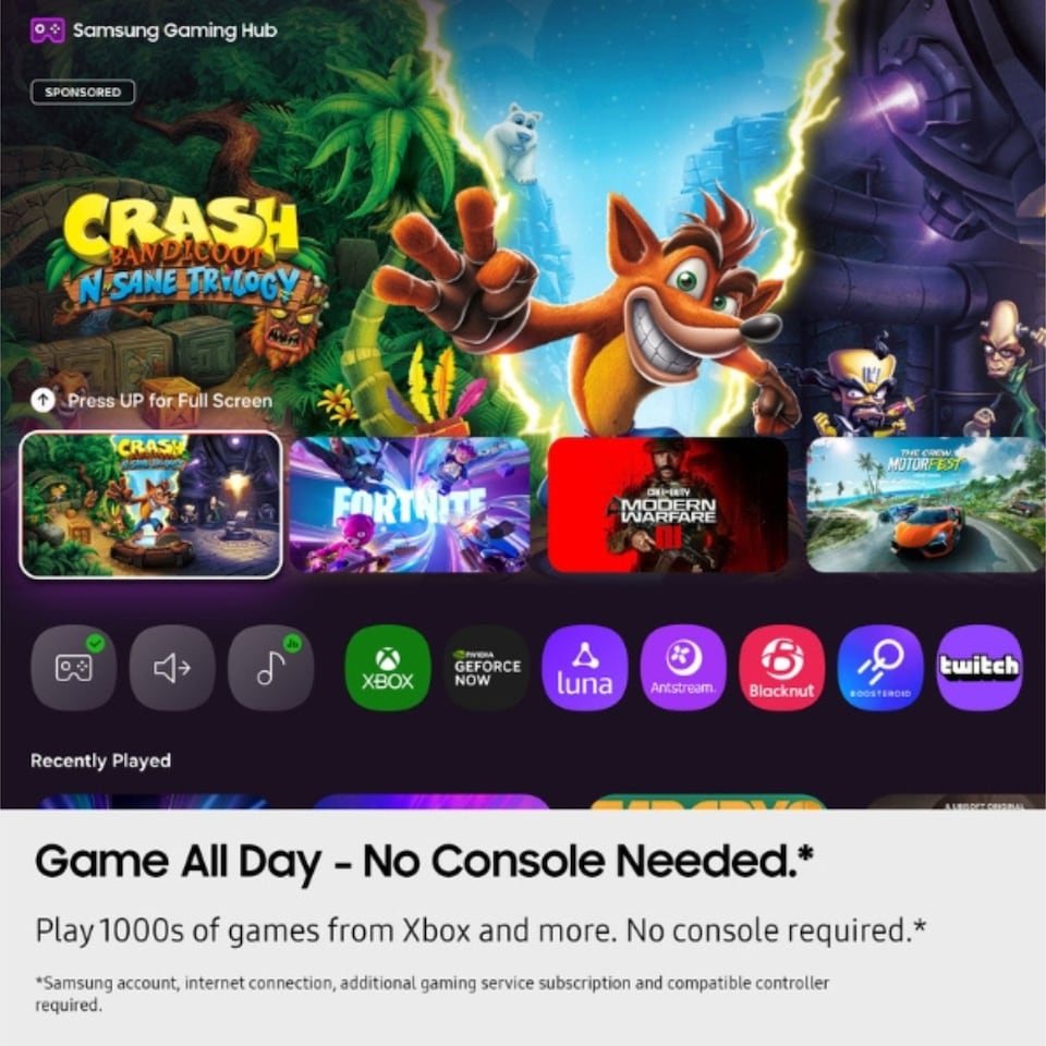 image 1 of Samsung UE55U8020FKXXU 55inch Crystal UHD 4K LED SMART TV Wi-Fi AI Energy Mode