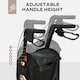 image 3 of HOMCOM Lightweight Aluminium 3-Wheel Rollator with Adjustable Handle Storage Bag