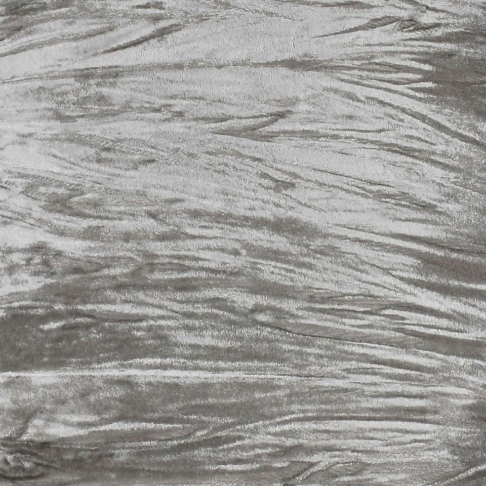 image 1 of First Choice Lighting Grey Crushed Velvet Easy Fit Light Shade Grey
