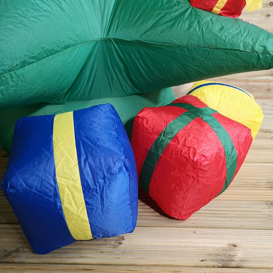 image 1 of Premier 2.4M Inflatable Outdoor LED Light Up Christmas Tree with Parcels