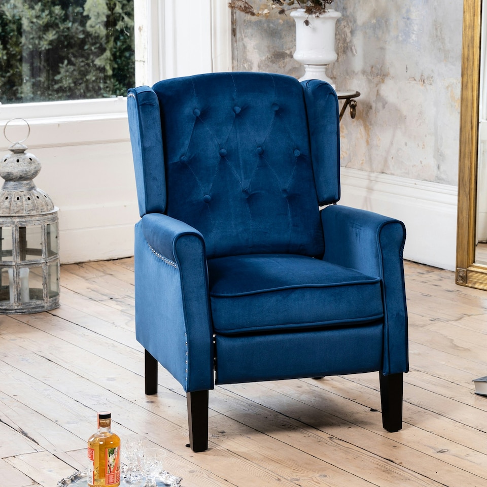image 1 of Annapoli Recliner Armchair - Dark Blue